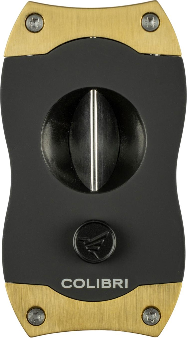 Colibri, V-Cut Cigarklipper, Sort + Børstet Guld
