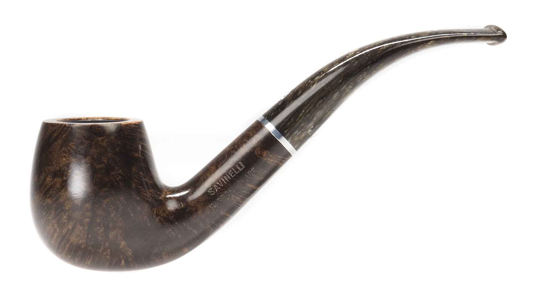 Savinelli, Marron Glace 602, Bent Billard, Smooth