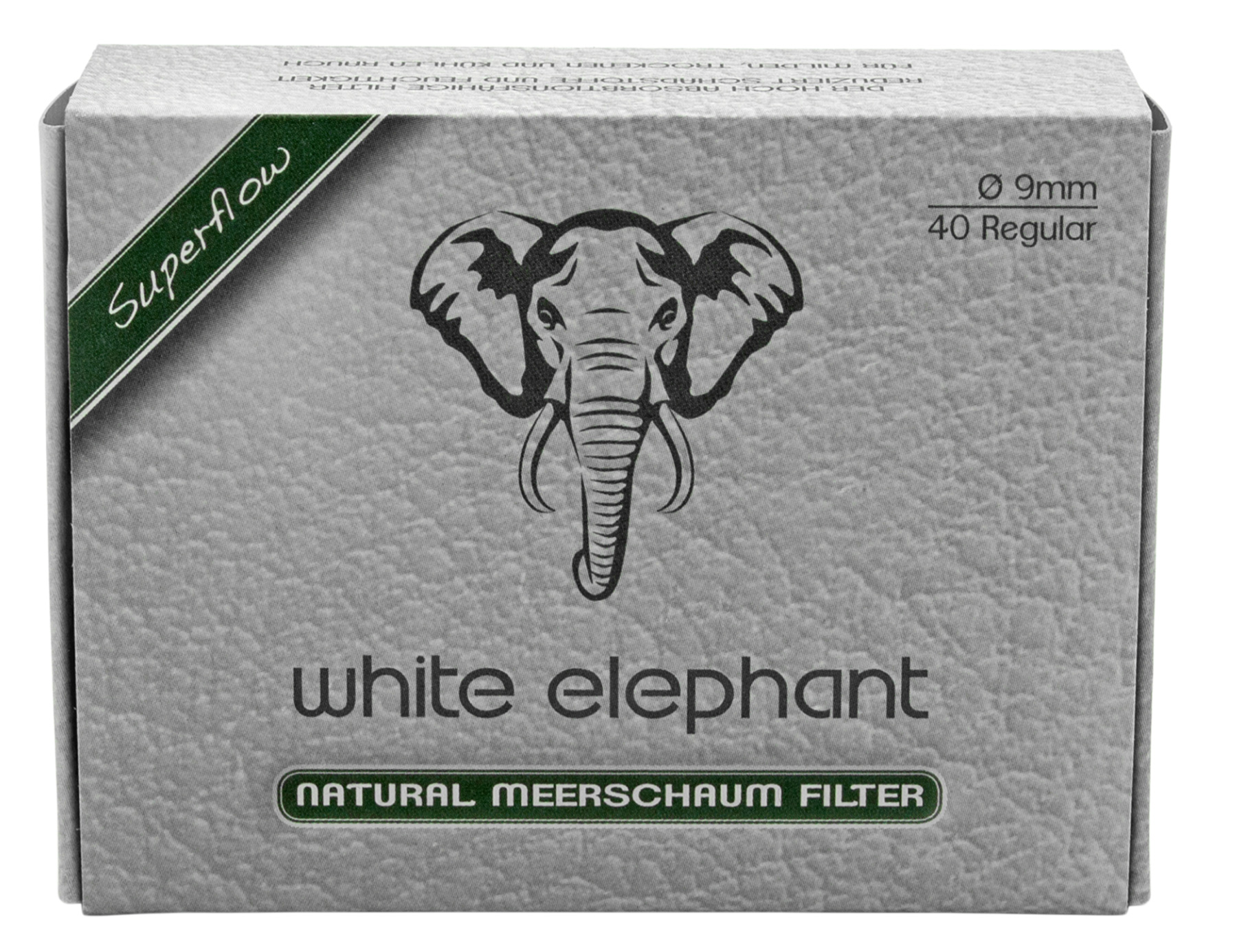 White Elephant, Natural Meerschaum, 9mm, 40 pcs