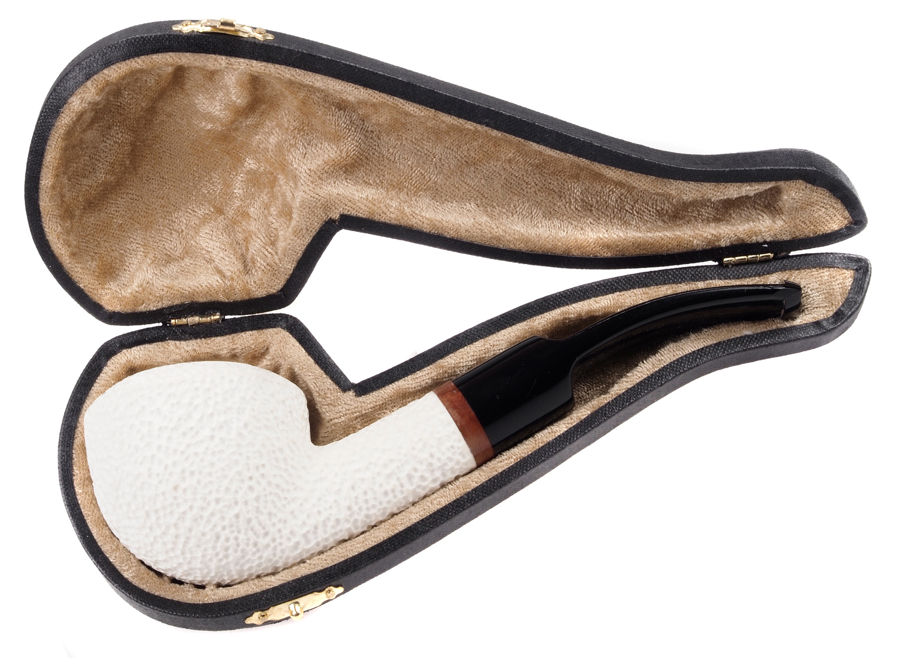 Meerschaum, Rusticated Bent Dublin, 9 mm.