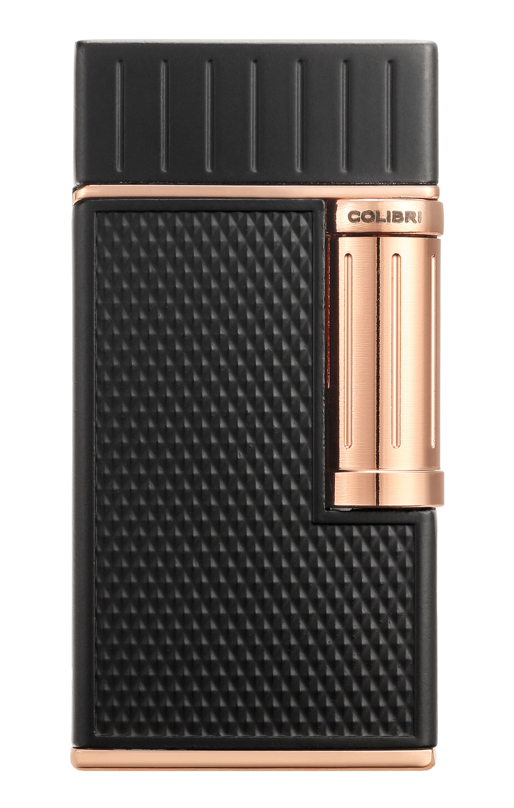 Colibri, Julius Flint Lighter, Black + Rose Gold