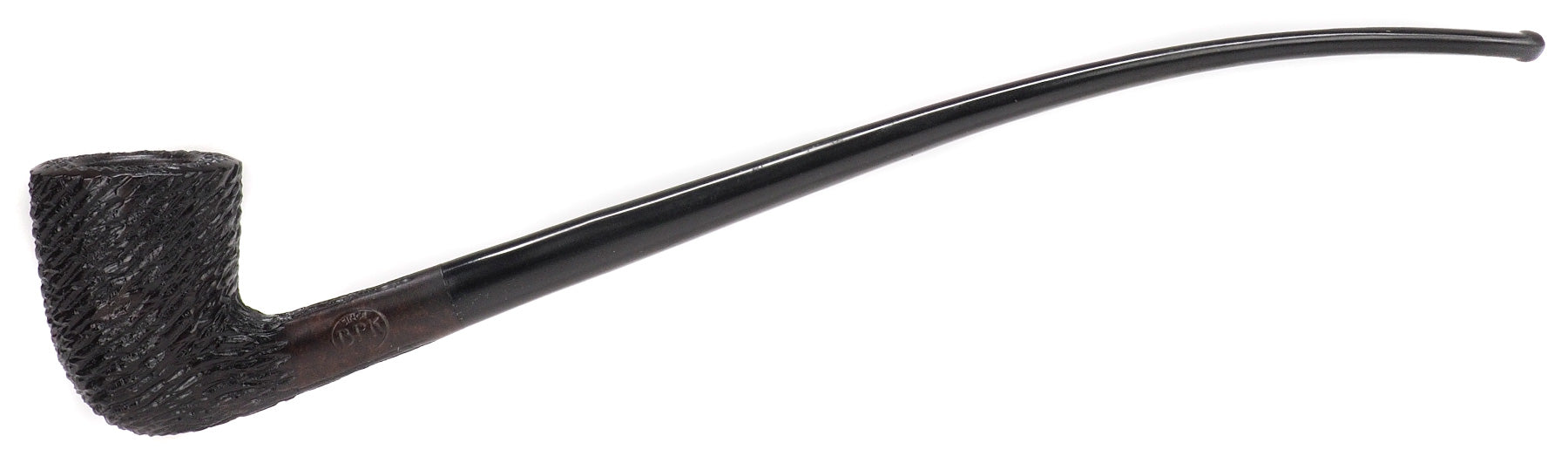 BPK Rusticated Churchwarden Pipe, Medium Dublin