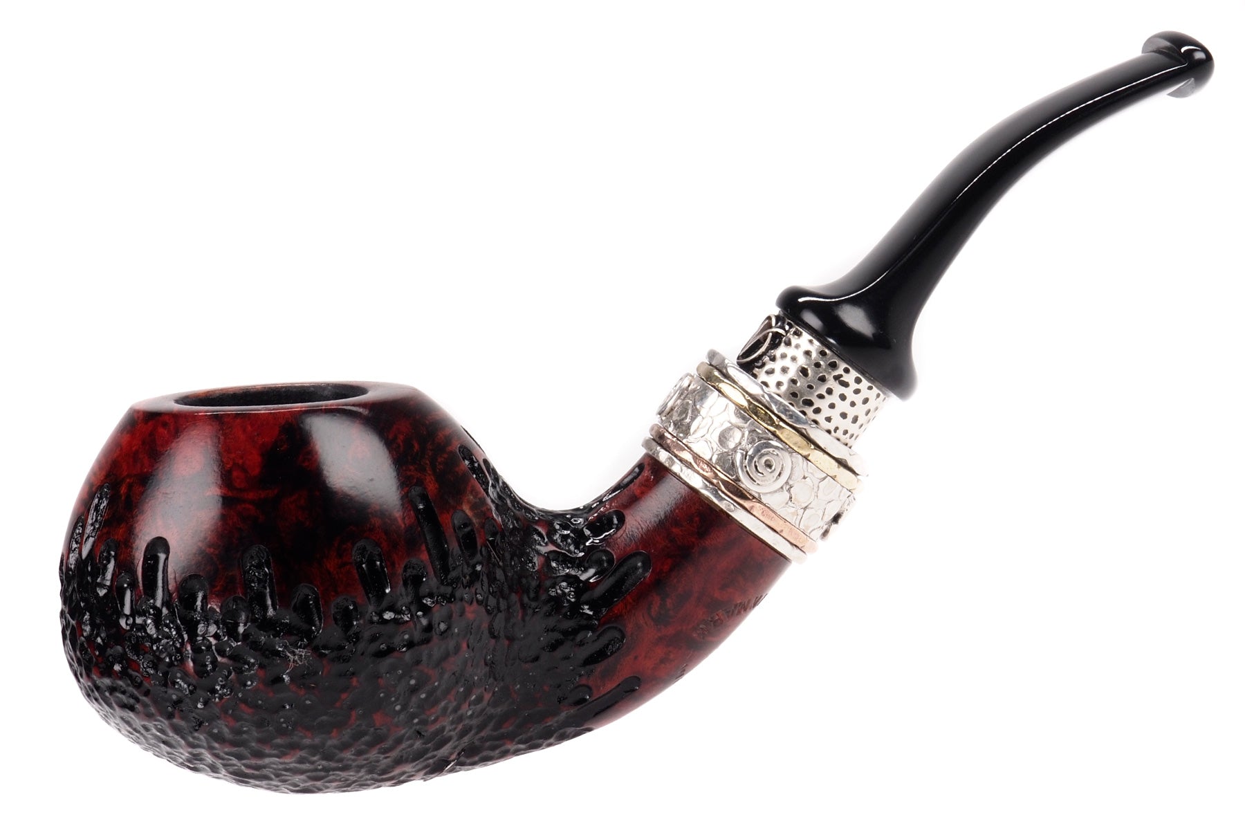 Nording Pipe, Double Silver Gr. 3 , Brandy