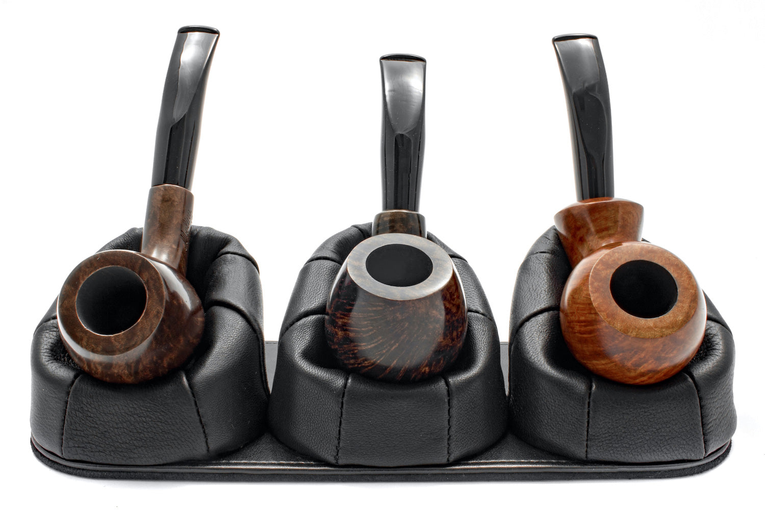 Martin Wess, Classic, Leather Pipe stand, 3 pipes
