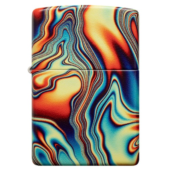 Zippo Lighter, Colorful Swirl Design
