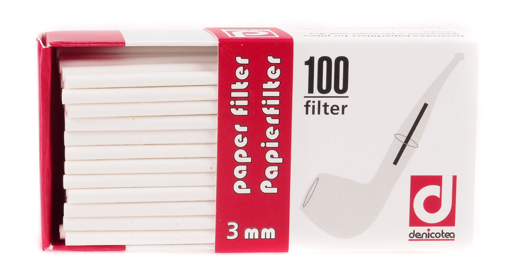 Denicotea, Paper filters, 3 mm. 100 pieces
