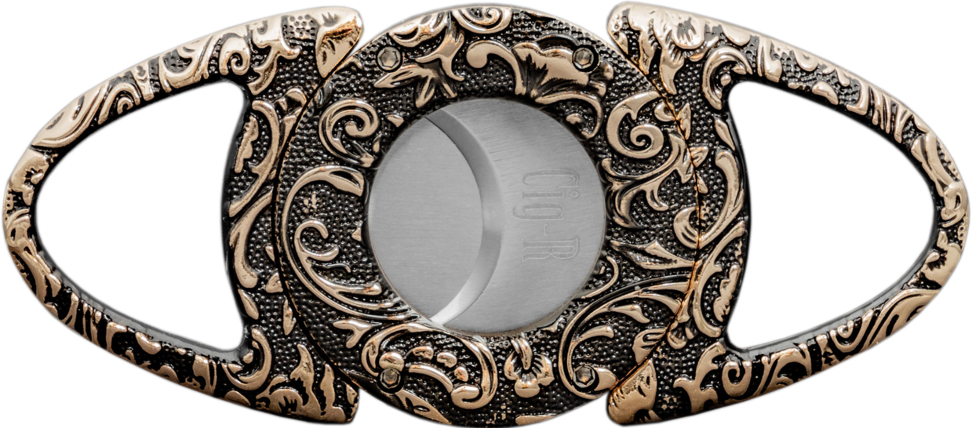 Cig-R, Cigar Cutter Bull's Eye, Antique Gold Style
