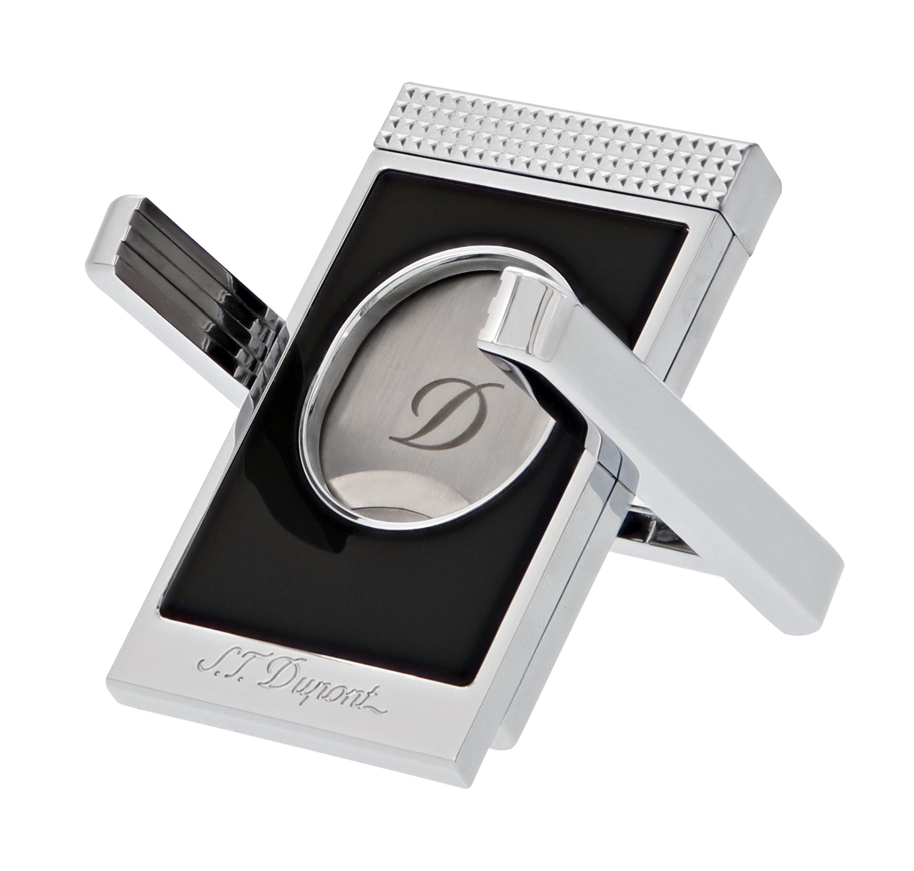 Dupont, Stand & Cigar Cutter, Chrome and black
