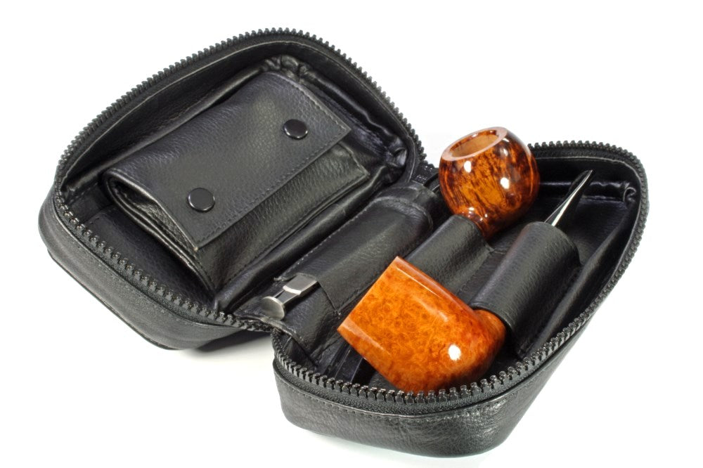 Rattray´s Pibetaske, Sort, 2 piber + tobakspung