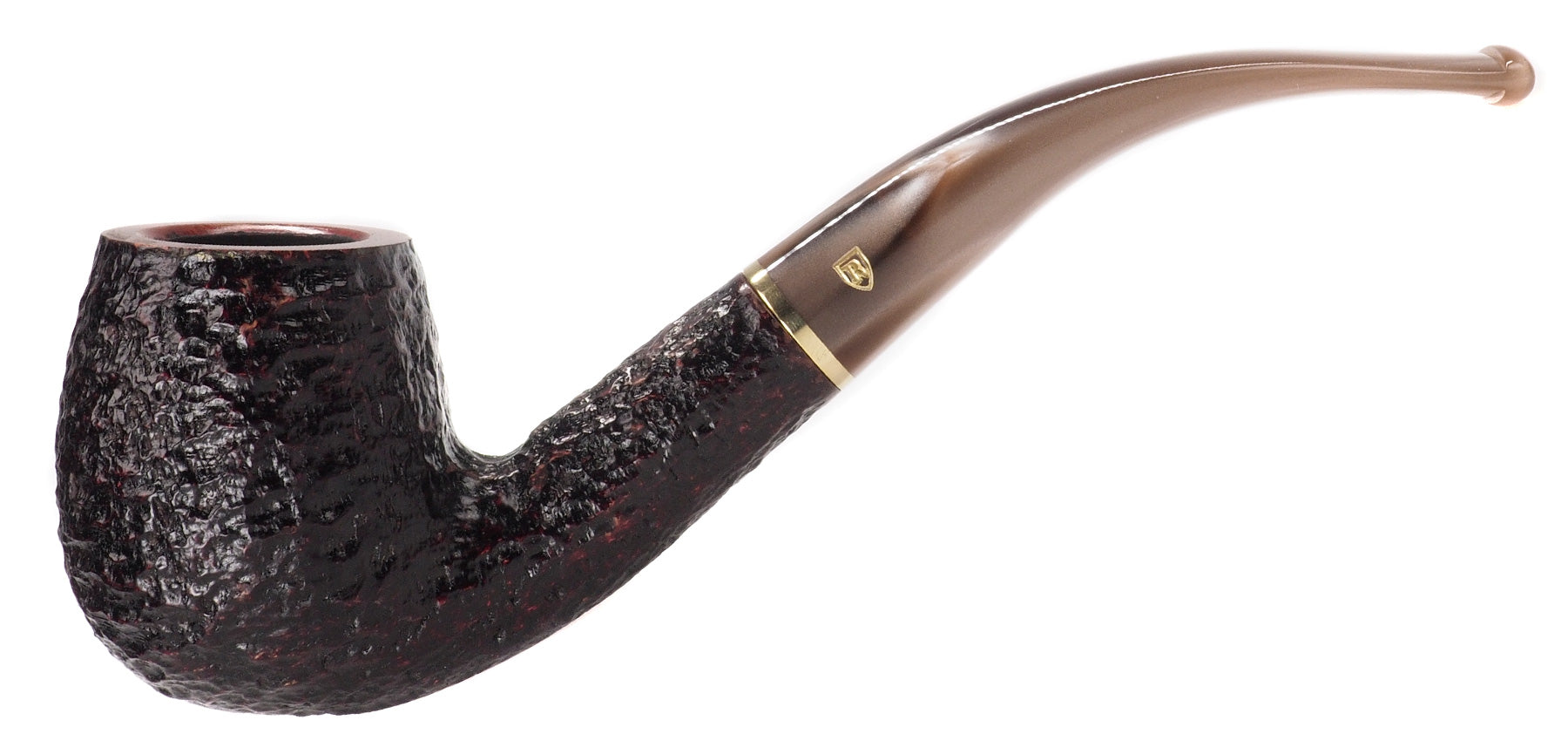 Savinelli, Roma Lucite 602, Bent Billard, Rustic.