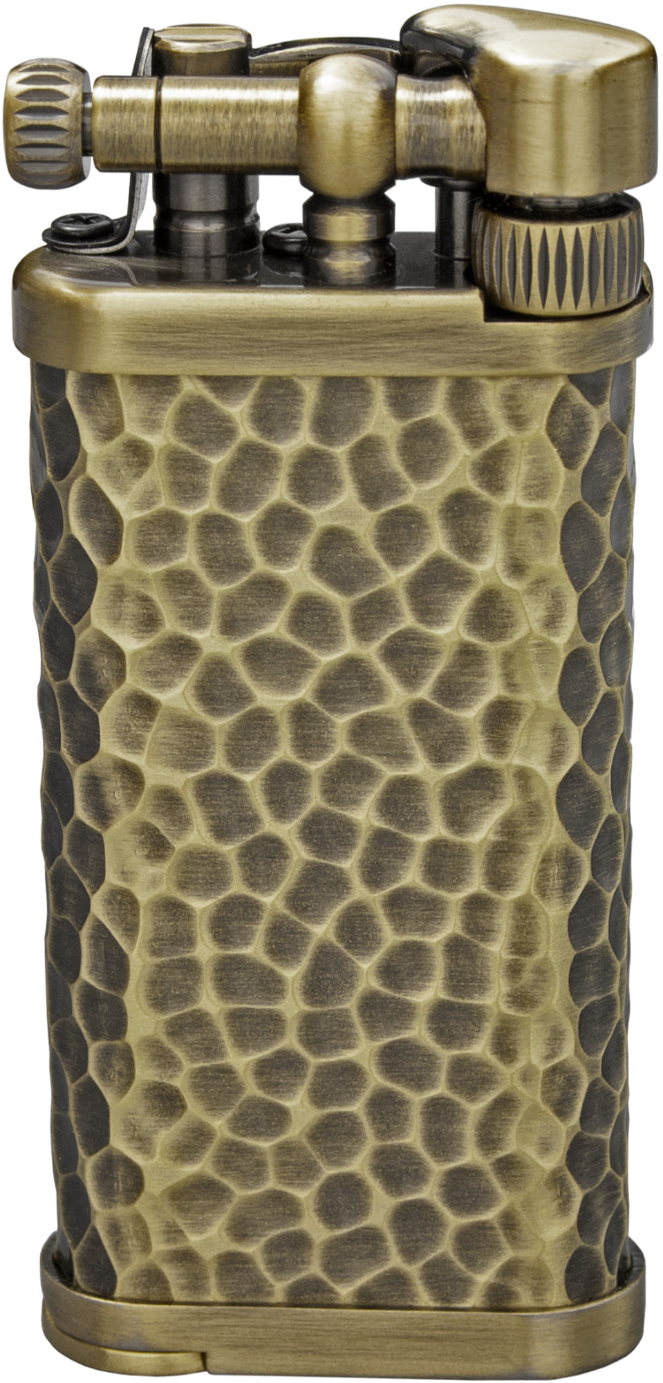 Im Corona pipe lighter, Old boy, Hammered Brass