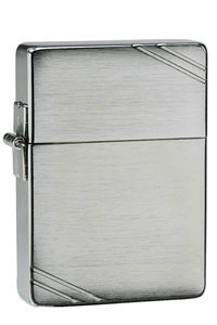 Zippo, Regular Brushed Chrome, 1935 w/Slashes