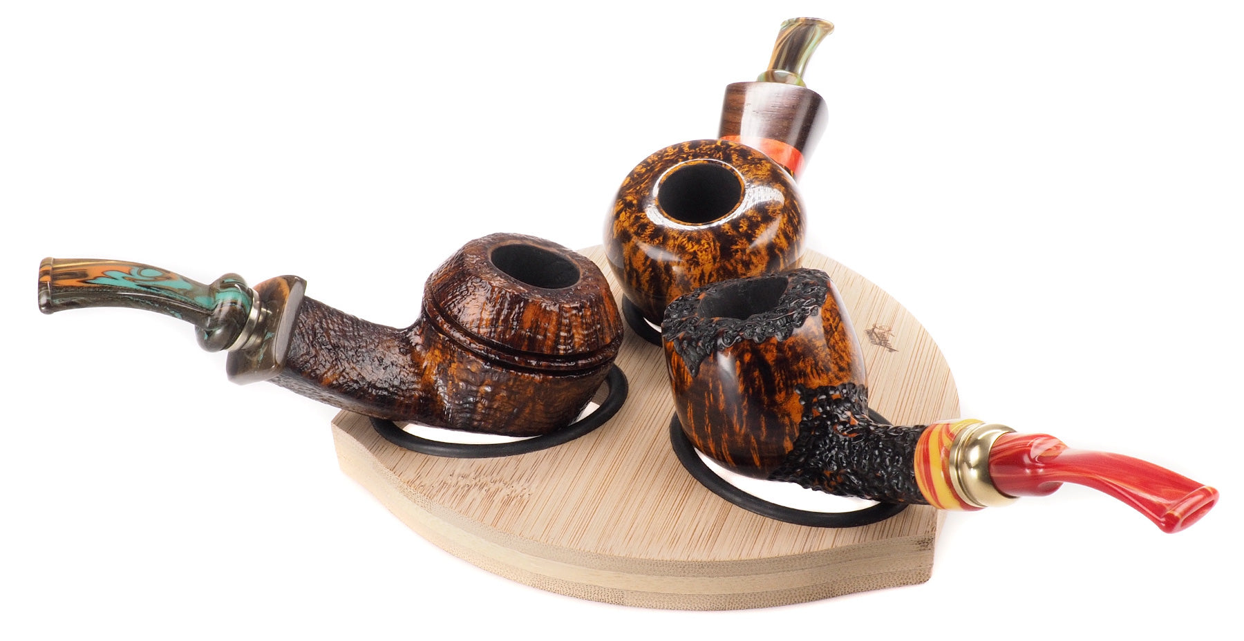 Neerup, Pipe Rack, 3 Pipes, Bamboo