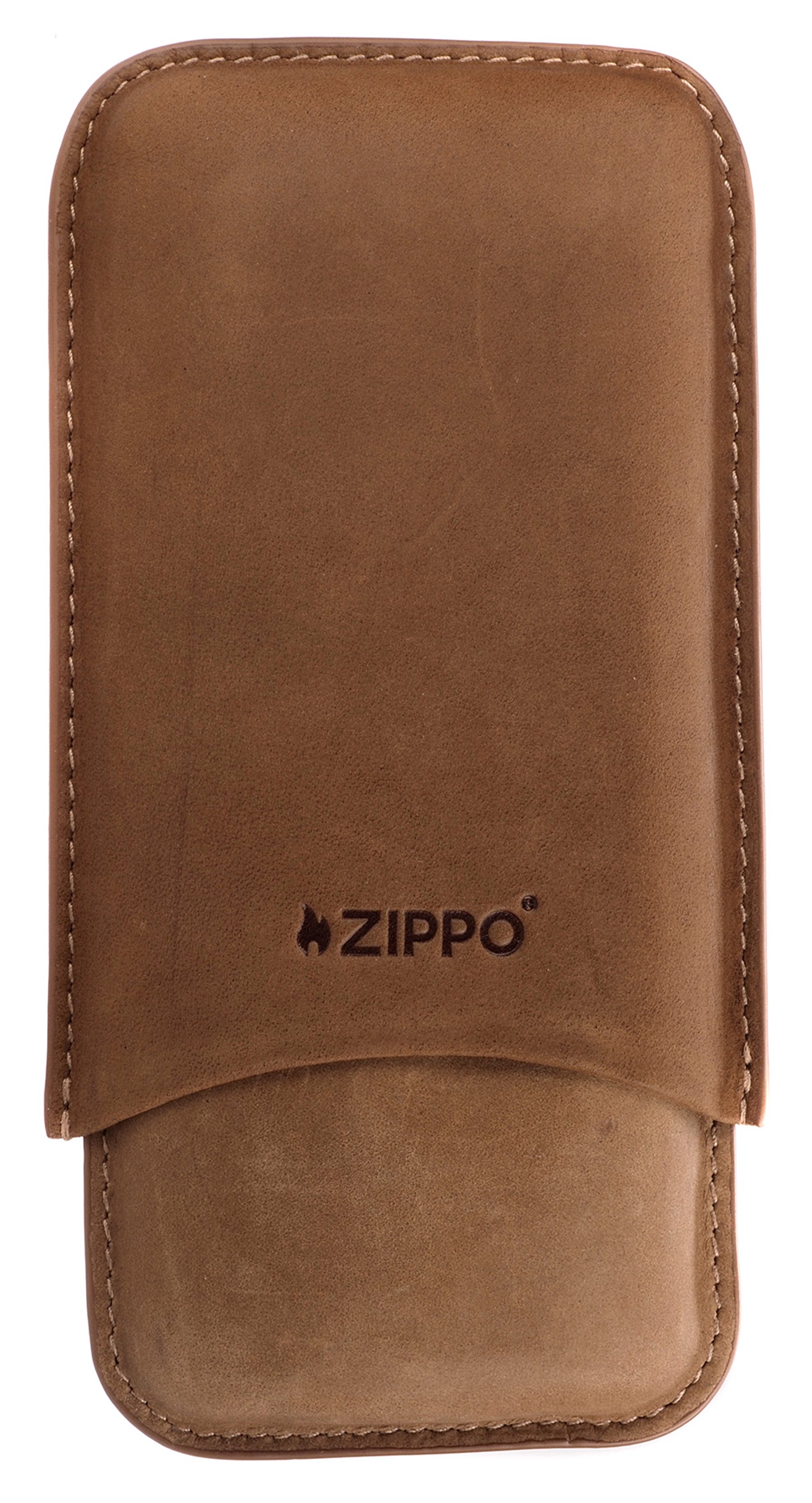 Zippo, Brunt Cigar Etui - 3 cigarer